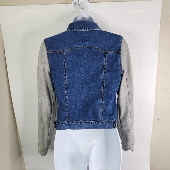 LOVE TREE DENIM Cropped Jean Jacket Women's Medium - Picture 6 of 9